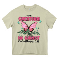 Mossy new creation in christ 2 corinthians5.17 Heavy Core Tee - MaliasSmallBusiness