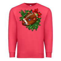 Cardinal american football christmas with lights and ribbon Premium Sweatshirt - FaDigitalArtStudio