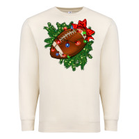 Sandshell american football christmas with lights and ribbon Premium Sweatshirt - FaDigitalArtStudio
