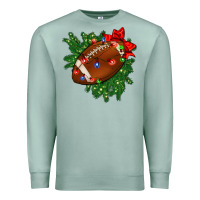 Seafoam american football christmas with lights and ribbon Premium Sweatshirt - FaDigitalArtStudio