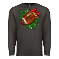 Smoke american football christmas with lights and ribbon Premium Sweatshirt - FaDigitalArtStudio