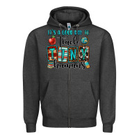 Charcoal Heather it's a good day to teach tiny humans Zipper Hoodie - OliviaCreatesArt