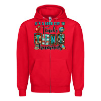 Red it's a good day to teach tiny humans Zipper Hoodie - OliviaCreatesArt