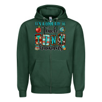 Sports Green it's a good day to teach tiny humans Zipper Hoodie - OliviaCreatesArt