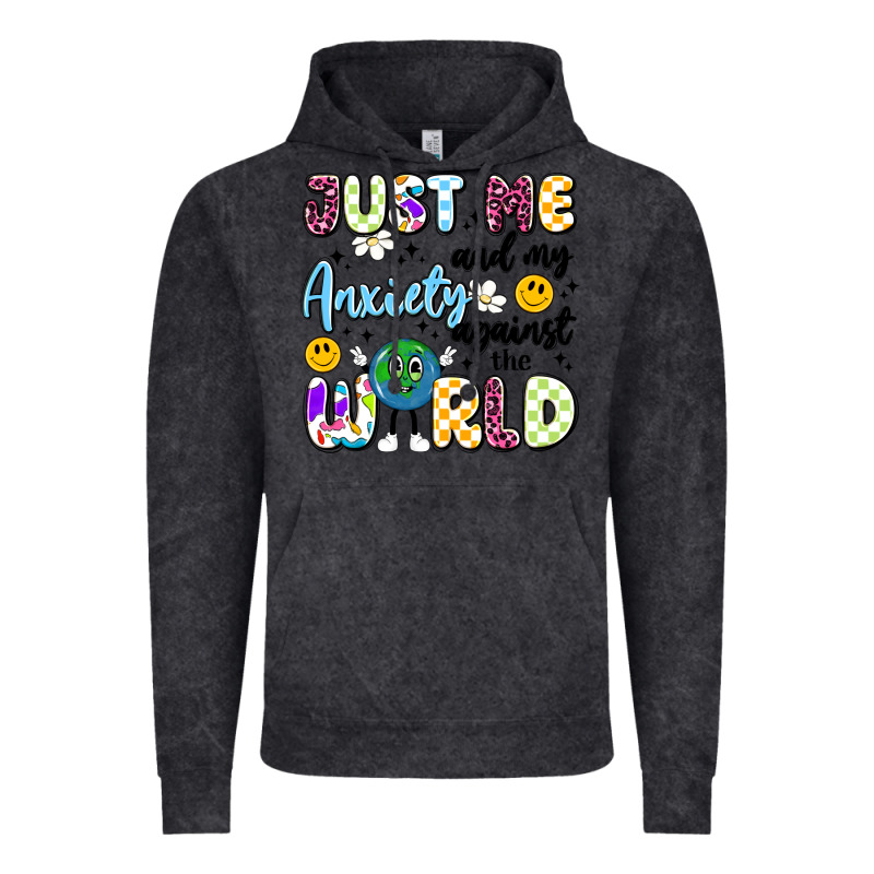 Just Me And My Anxiety Against The World Vintage Hoodie by Artiststas | Teevron