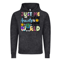 Vintage Black just me and my anxiety against the world Vintage Hoodie - Artiststas