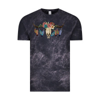 Cloud Black Texas Longhorn Bull Skull Vintage Tee - JahusDesignShop