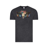 Vintage Black Texas Longhorn Bull Skull Vintage Tee - JahusDesignShop