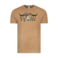 Vintage Camel Texas Longhorn Bull Skull Vintage Tee - JahusDesignShop