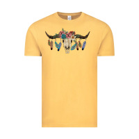 Vintage Mustard Texas Longhorn Bull Skull Vintage Tee - JahusDesignShop