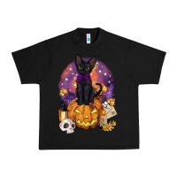 Black halloween black cat pumpkin Urban Heavy Tee - BarkalooDesign