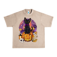 French Oak halloween black cat pumpkin Urban Heavy Tee - BarkalooDesign