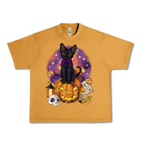Peanut Butter halloween black cat pumpkin Urban Heavy Tee - BarkalooDesign