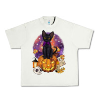 Pistachio halloween black cat pumpkin Urban Heavy Tee - BarkalooDesign