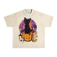 Sandshell halloween black cat pumpkin Urban Heavy Tee - BarkalooDesign