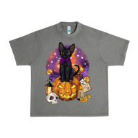 Tornado halloween black cat pumpkin Urban Heavy Tee - BarkalooDesign
