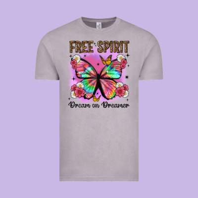 Free Spirit Dream On Dreamer Vintage Tee Designed By Artiststas