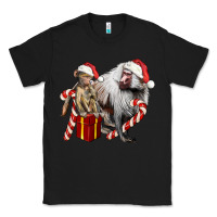 Black Christmas Baboon Baby And Mama Classic Tee - LillyAllenDesigns