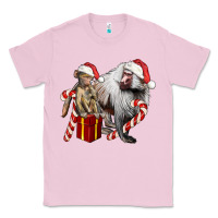 Bubblegum Pink Christmas Baboon Baby And Mama Classic Tee - LillyAllenDesigns