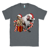 Charcoal Heather Christmas Baboon Baby And Mama Classic Tee - LillyAllenDesigns