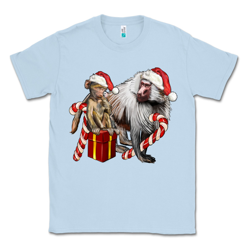 Christmas Baboon Baby And Mama Classic Tee by LillyAllenDesigns | Teevron