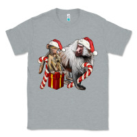Heather Grey Christmas Baboon Baby And Mama Classic Tee - LillyAllenDesigns