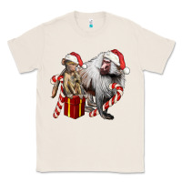 Natural Christmas Baboon Baby And Mama Classic Tee - LillyAllenDesigns