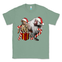 Sage Christmas Baboon Baby And Mama Classic Tee - LillyAllenDesigns