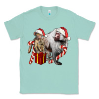 Seafoam Christmas Baboon Baby And Mama Classic Tee - LillyAllenDesigns