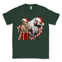 Sports Green Christmas Baboon Baby And Mama Classic Tee - LillyAllenDesigns