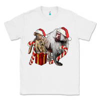 White Christmas Baboon Baby And Mama Classic Tee - LillyAllenDesigns