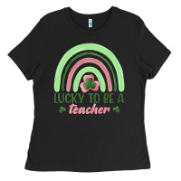 Lucky To Be A Teacher Ladies Tee | Teevron