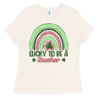 Bone lucky to be a teacher Ladies Tee - MaliasSmallBusiness