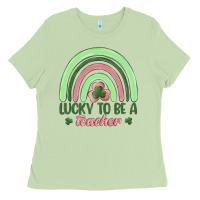 Matcha lucky to be a teacher Ladies Tee - MaliasSmallBusiness