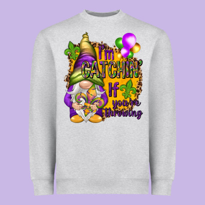 I'm Catching If You're Throwing Heavyweight Sweatshirt Designed By Howdyjamesfarm