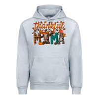 Heather Grey thankful mama cow Urban Hoodie - RacoonDesign