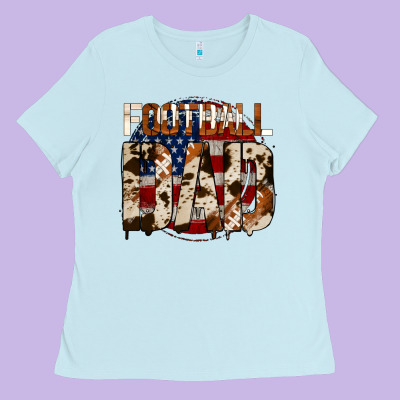 American Football Dad Ladies Tee Designed By Jasminsmagicworld