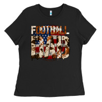 Black american football dad Ladies Tee - Jasminsmagicworld