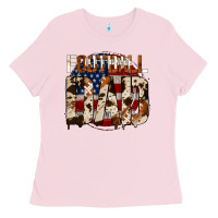 Bubblegum Pink american football dad Ladies Tee - Jasminsmagicworld