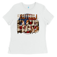 White american football dad Ladies Tee - Jasminsmagicworld