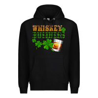 Black St. Patrick's Day whiskey business Premium Hoodie - OliviaCreatesArt