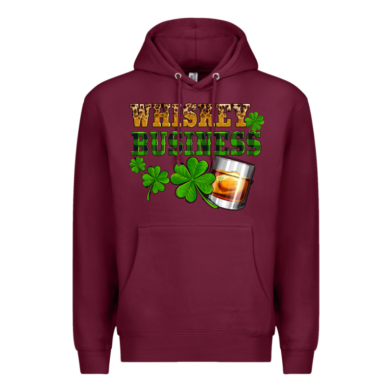 St. Patrick's Day Whiskey Business Premium Hoodie by OliviaCreatesArt | Teevron