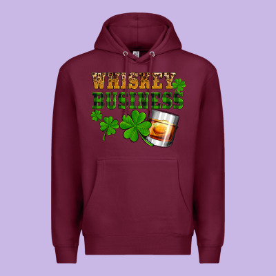 St. Patrick's Day Whiskey Business Premium Hoodie Designed By Oliviacreatesart