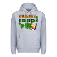 Heather Grey St. Patrick's Day whiskey business Premium Hoodie - OliviaCreatesArt