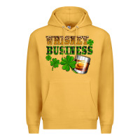 Mustard St. Patrick's Day whiskey business Premium Hoodie - OliviaCreatesArt