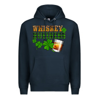Navy St. Patrick's Day whiskey business Premium Hoodie - OliviaCreatesArt
