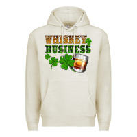 Oatmeal Heather St. Patrick's Day whiskey business Premium Hoodie - OliviaCreatesArt