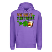 Purple St. Patrick's Day whiskey business Premium Hoodie - OliviaCreatesArt
