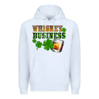 White St. Patrick's Day whiskey business Premium Hoodie - OliviaCreatesArt