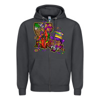 Smoke mardi gras louisiana map Zipper Hoodie - OliviaCreatesArt